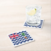 Territorialflagge des Britischen Indischen Ozeans Rechteckiger Pappuntersetzer (Vor Ort)