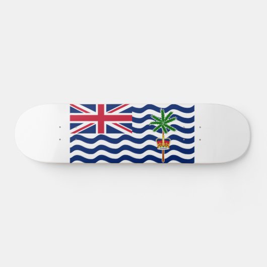 Territorialflagge des Britischen Indischen Ozeans Skateboard (Horizontal)