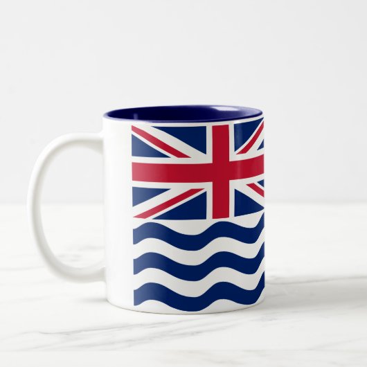 Territorialflagge des Britischen Indischen Ozeans Zweifarbige Tasse (Links)