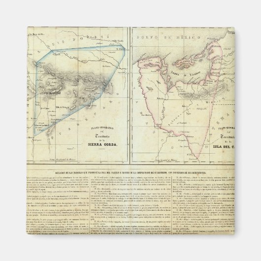 Territorios de Sierragorda e Isla del Carmen Magnet (Vorne)