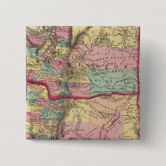 Territorium Oregon und Washington Button (Vorderseite)