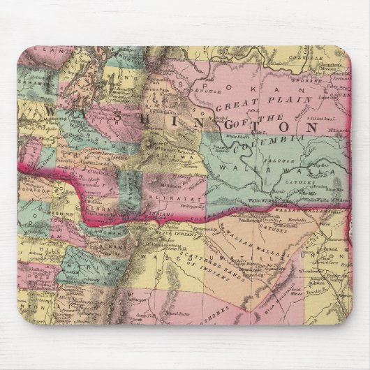Territorium Oregon und Washington Mousepad (Vorne)