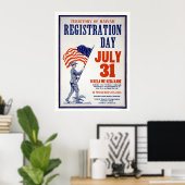 Territory of Hawaii Registration Day 31. Juli Poster (Heimbüro)