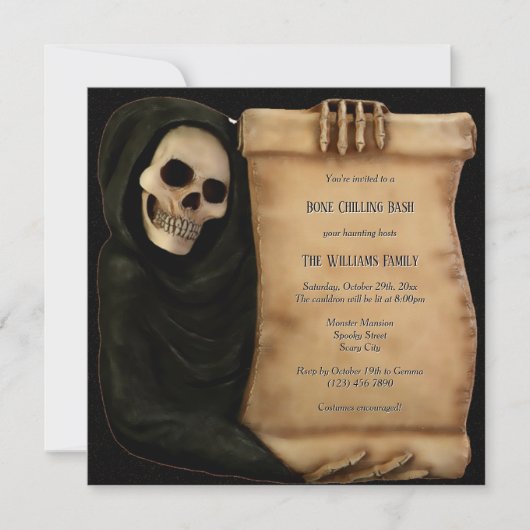 Terror Halloween Einladung (Vorderseite)