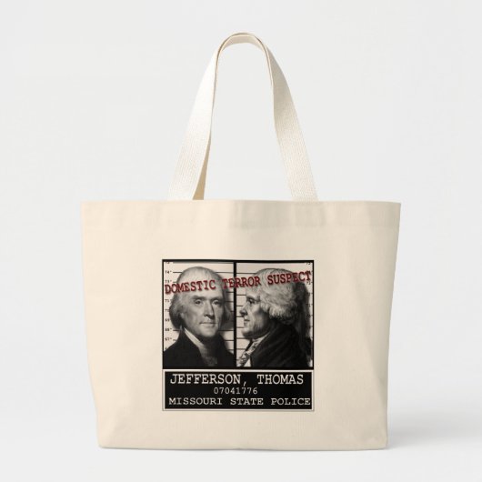 Terror-Verdächtig-Tasche Thomas Jefferson Jumbo Stoffbeutel (Vorne)