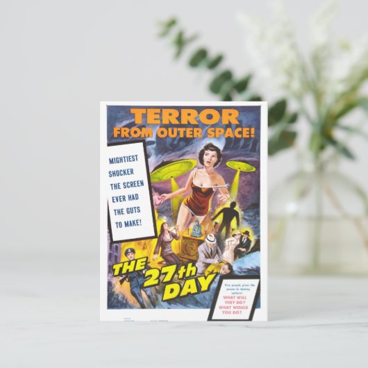 Terror vom Weltraum Postkarte (Stehend Vorderseite)