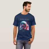 Terrorium - Warum? Schreie Astronaut. Dunkelblau T-Shirt (Vorne ganz)
