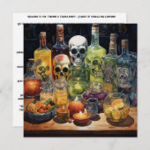 👻 🍹 Terrors & Tequila Party 🍹 👻 Halloween Einladung (Vorne/Hinten)