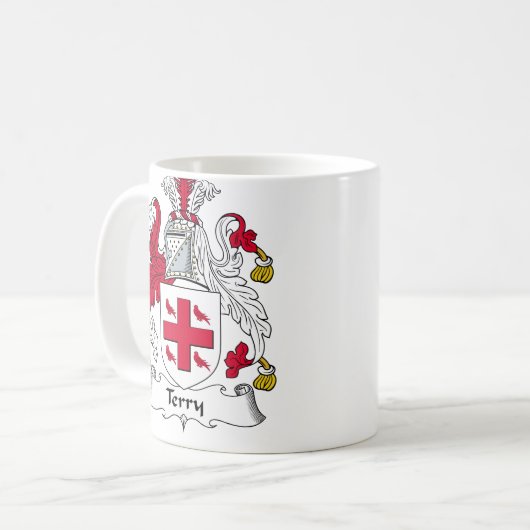 Terry-Familienwappen Kaffeetasse (Vorderseite Links)