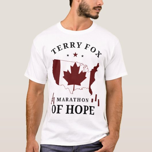 Terry Fox Marathon der Hoffnung Kanada Marathon de T-Shirt (Vorderseite)