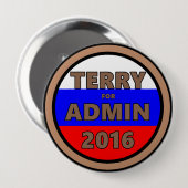 Terry für Knopf Admin 2016 Button (Vorne & Hinten)