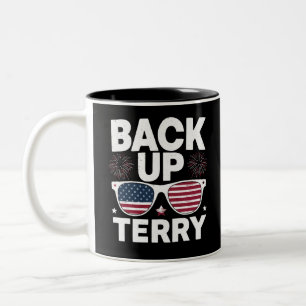 Terry lustig 4. Juli patriotische Feuerwerk Backup Zweifarbige Tasse