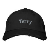 "Terry" Männername bestickt, Bestickte Baseballkappe (Vorderseite)