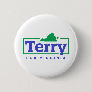 Terry McAuliffe für den Gouverneur von Virginia Button