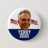 Terry McAuliffe für Präsidenten Button (Vorderseite)