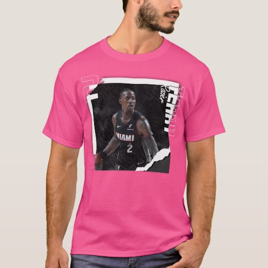 Terry Rozier Basketball Art Heat 4 T-Shirt (Vorderseite)