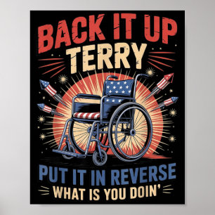 Terry zurücksetzen, Rückwärtsgang einlegen, lustig Poster
