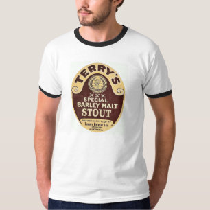 Terrys Stout Vintages Bier-Aufkleber-T-Shirt T-Shirt