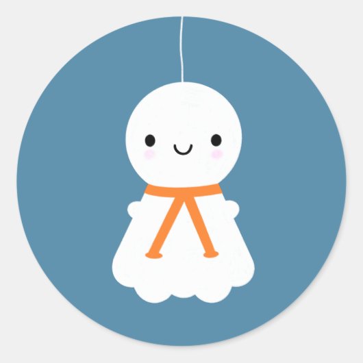 Teru Teru Bozu - Kawaii japanische Dollars Runder Aufkleber (Vorderseite)