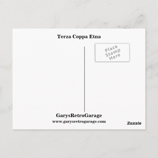 Terza Coppa Etna Postkarte (Rückseite)