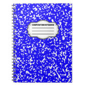 Tesimart | Blauer Spiralkomposition Notebook Desig Notizblock (Vorderseite)