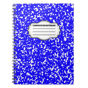 Tesimart   Blauer Spiralkomposition Notebook Desig Notizblock
