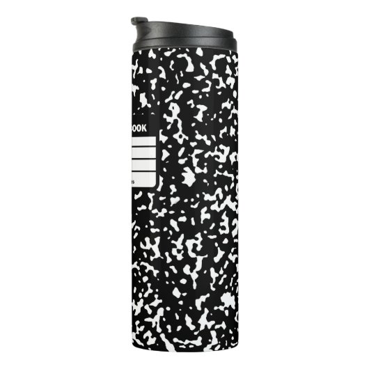 Tesimart | Komposition Notebook Thermal Tumbler Thermosbecher (Nach rechts gedreht)