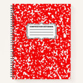 Tesimart | Rotes Design Spiralkomposition Notebook Notizblock (Vorderseite)