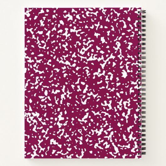 Tesimart | Weitläufiges Spiralkomposition-Notebook Notizblock (Rückseite)