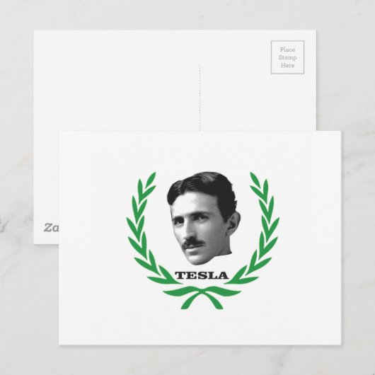 Tesla als Nächstes Postkarte (Vorne/Hinten)