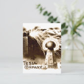 Tesla-Briefkopf Postkarte (Stehend Vorderseite)