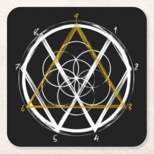 Tesla Code  Rechteckiger Pappuntersetzer