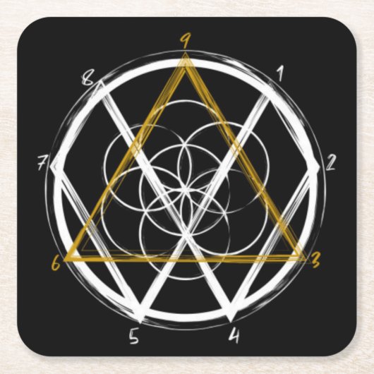 Tesla Code  Rechteckiger Pappuntersetzer (Vorderseite)