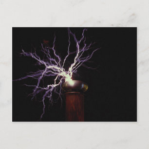 Tesla Coil arcing Postkarte
