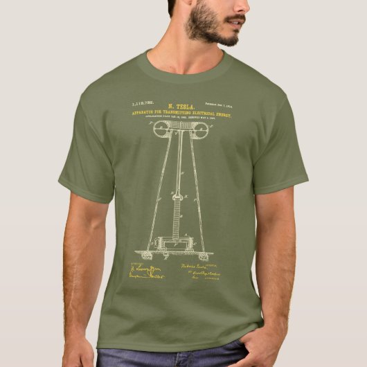 Tesla Coil Fatigue Green T-Shirt (Vorderseite)