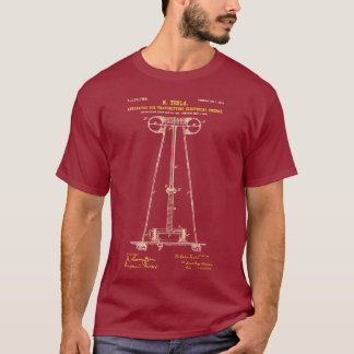 Tesla Coil Maroon T-Shirt