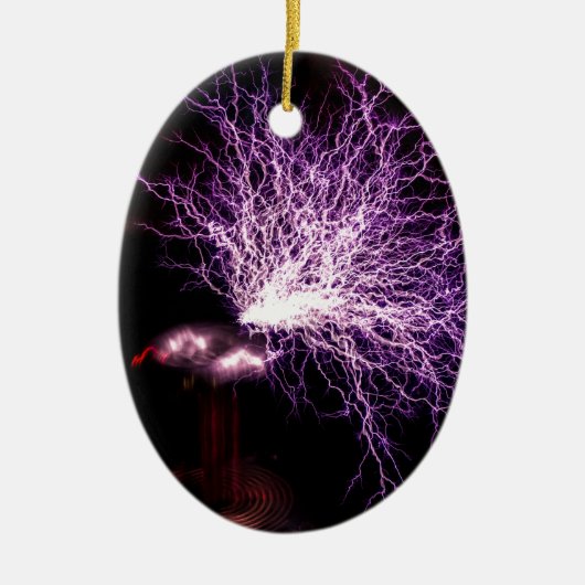 Tesla Coil Plasma Keramik Ornament (Vorne)