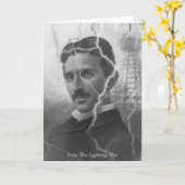 Tesla, der Blitz-Mann Karte (Gelbe Blume)