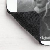 Tesla, der Blitz-Mann Mousepad (Ecke)