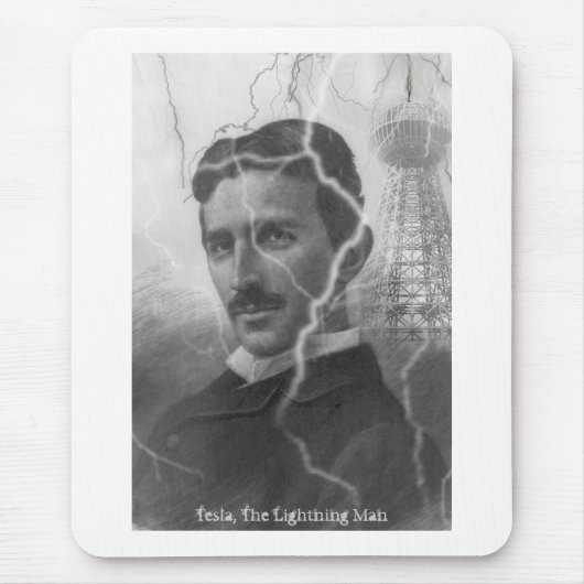 Tesla, der Blitz-Mann Mousepad (Vorne)