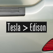 Tesla > Edison Autoaufkleber (Auf Auto)