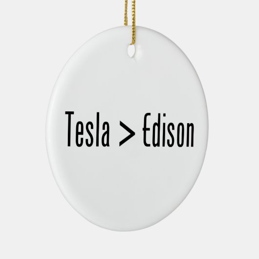 Tesla > Edison Keramik Ornament (Rechts)