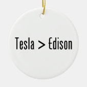 Tesla > Edison Keramik Ornament (Vorne)