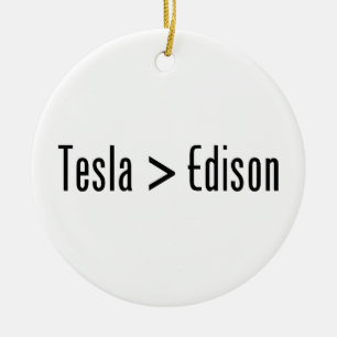 Tesla > Edison Keramik Ornament
