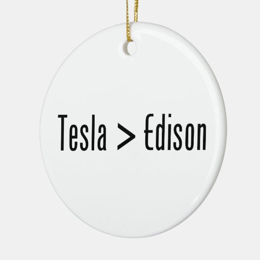 Tesla > Edison Keramik Ornament (Links)