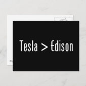 Tesla > Edison Postkarte (Vorne/Hinten)