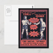 Tesla / Edison Postkarte (Vorne/Hinten)