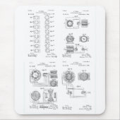 Tesla Elecro-Magnet Bewegungspatent US381968 p 1-4 Mousepad (Vorne)