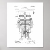 Tesla Electric Generator Patent Poster (Vorne)