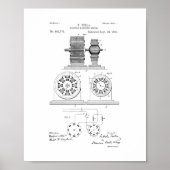 Tesla Electro Magnetmotorpatent Poster (Vorne)